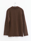 SWAYING 25 Autumn and Winter Sequin Embroidered Cashmere Shirt SW-SW25AW1T30C3S2-KAFEI Coffee